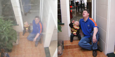 some-one is on the balcony