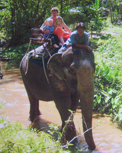 Riding elephant 