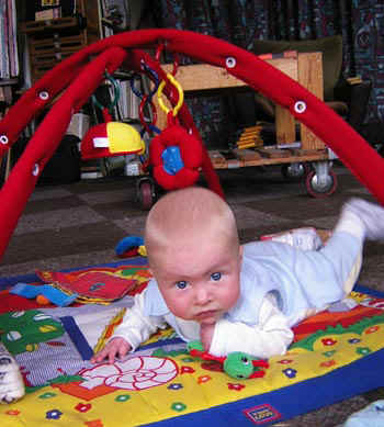 Playing in the babygym